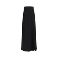 Jupe longue en soie noire Valentino
