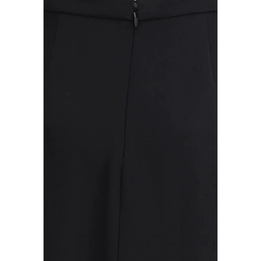 Jupe longue en soie noire Valentino