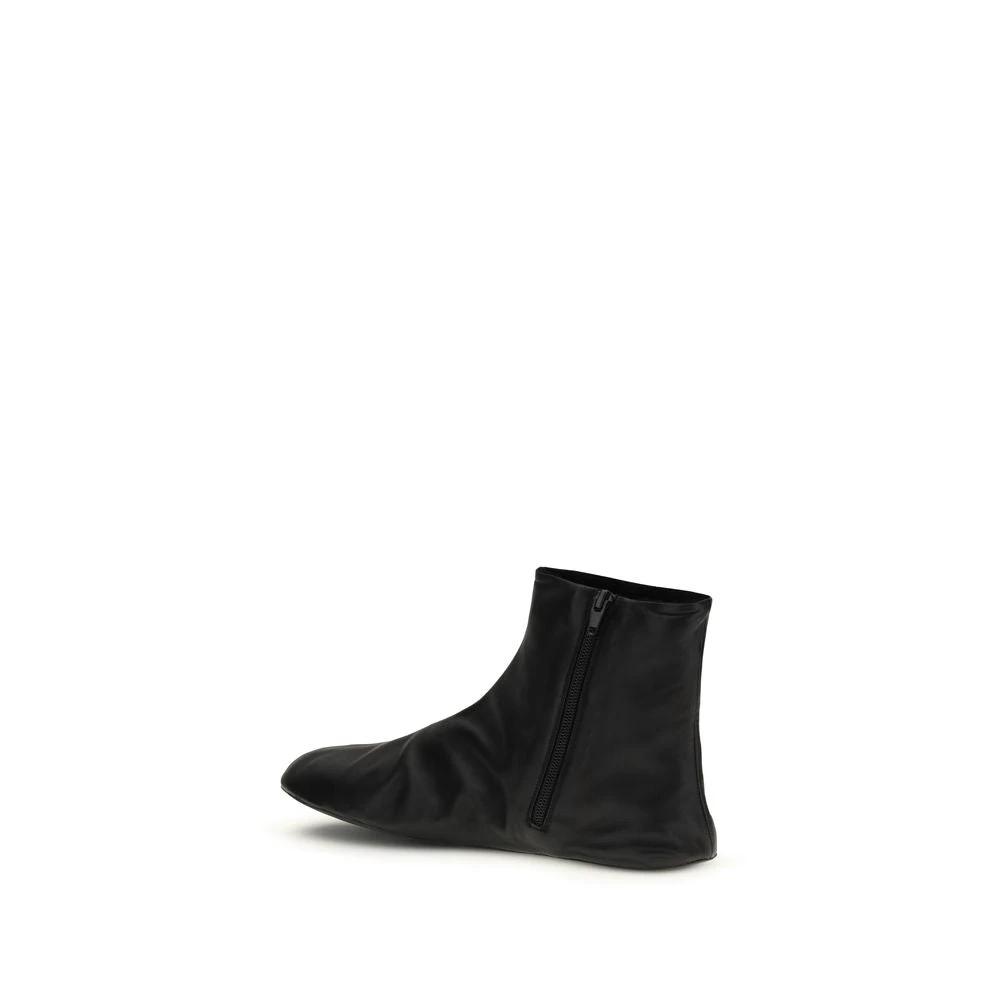 The Row Black Lamb Ovis Aries Aries Ankle Boots by The Row