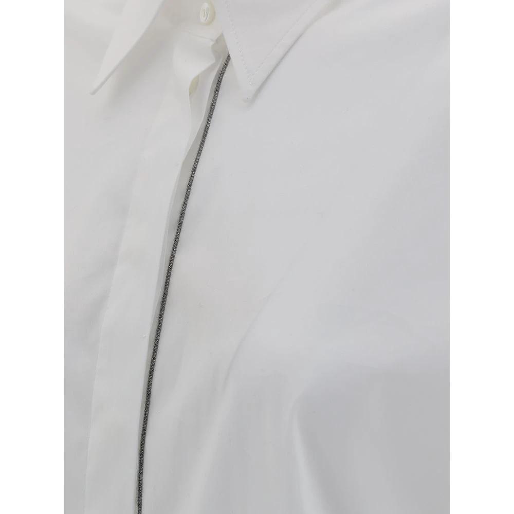 Brunello Cucinelli White Cotton Dress Shirt by Brunello Cucinelli