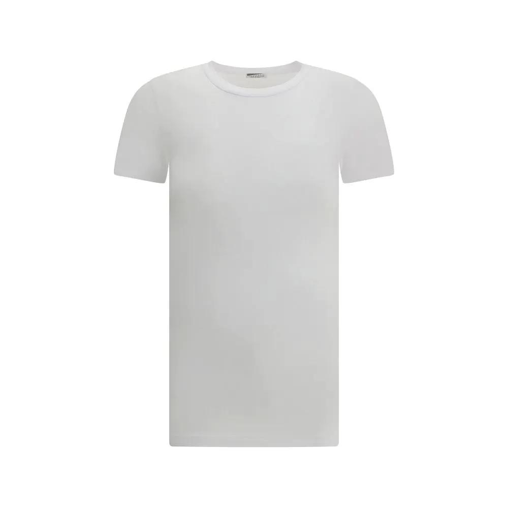 T-shirt en coton blanc Brunello Cucinelli