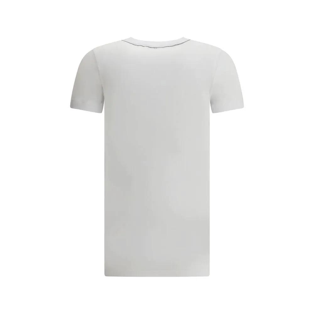 T-shirt en coton blanc Brunello Cucinelli