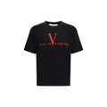 Valentino Black Cotton T-Shirt by Valentino