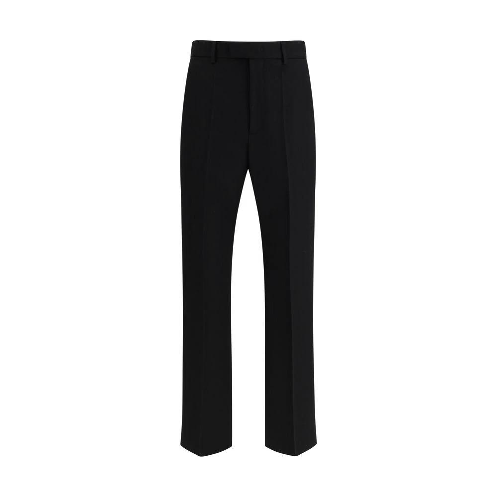 Valentino Black Fleece Wool Dress Pants by Valentino