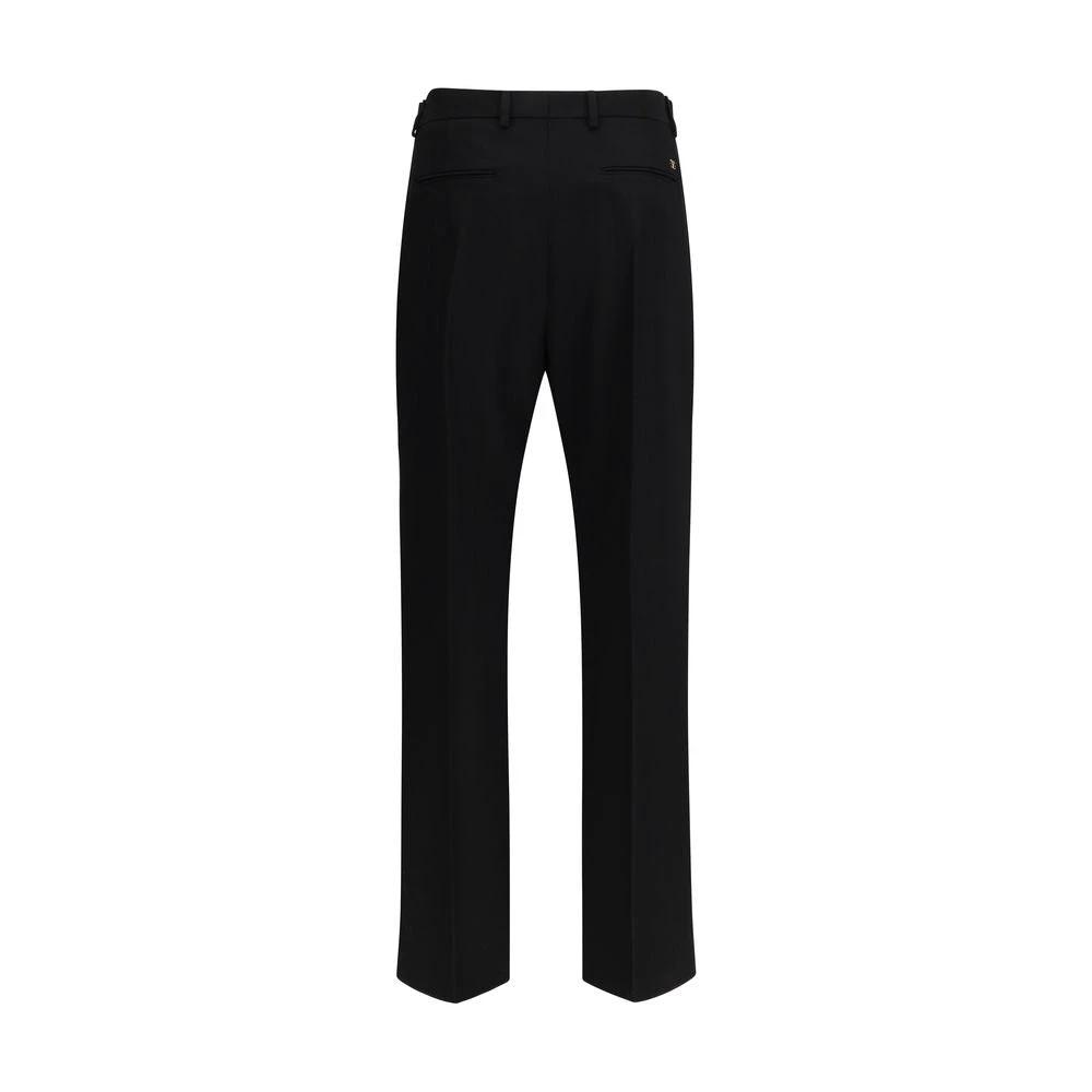 Valentino Black Fleece Wool Dress Pants by Valentino