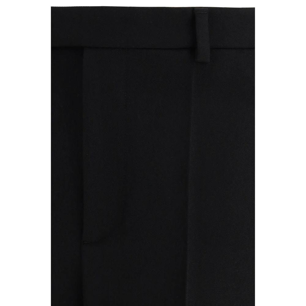 Valentino Black Fleece Wool Dress Pants by Valentino