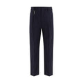 Prada Blue Cotton Casual Pants