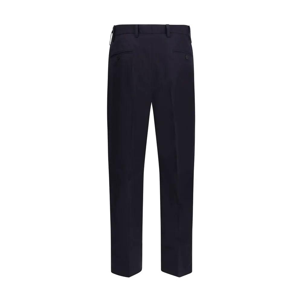 Prada Blue Cotton Casual Pants
