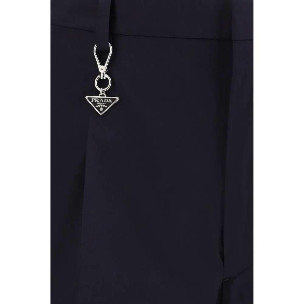 Prada Blue Cotton Casual Pants