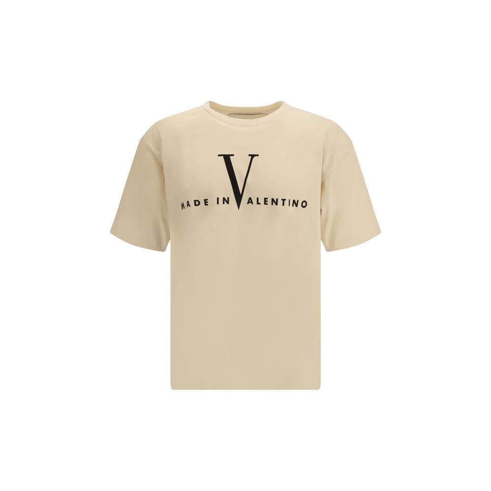 Valentino Beige Cotton T-Shirt by Valentino
