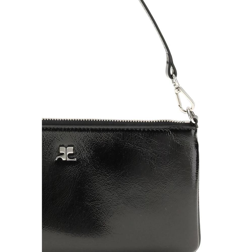 Courrèges Black Cowhide Shoulder Bag by Courrèges