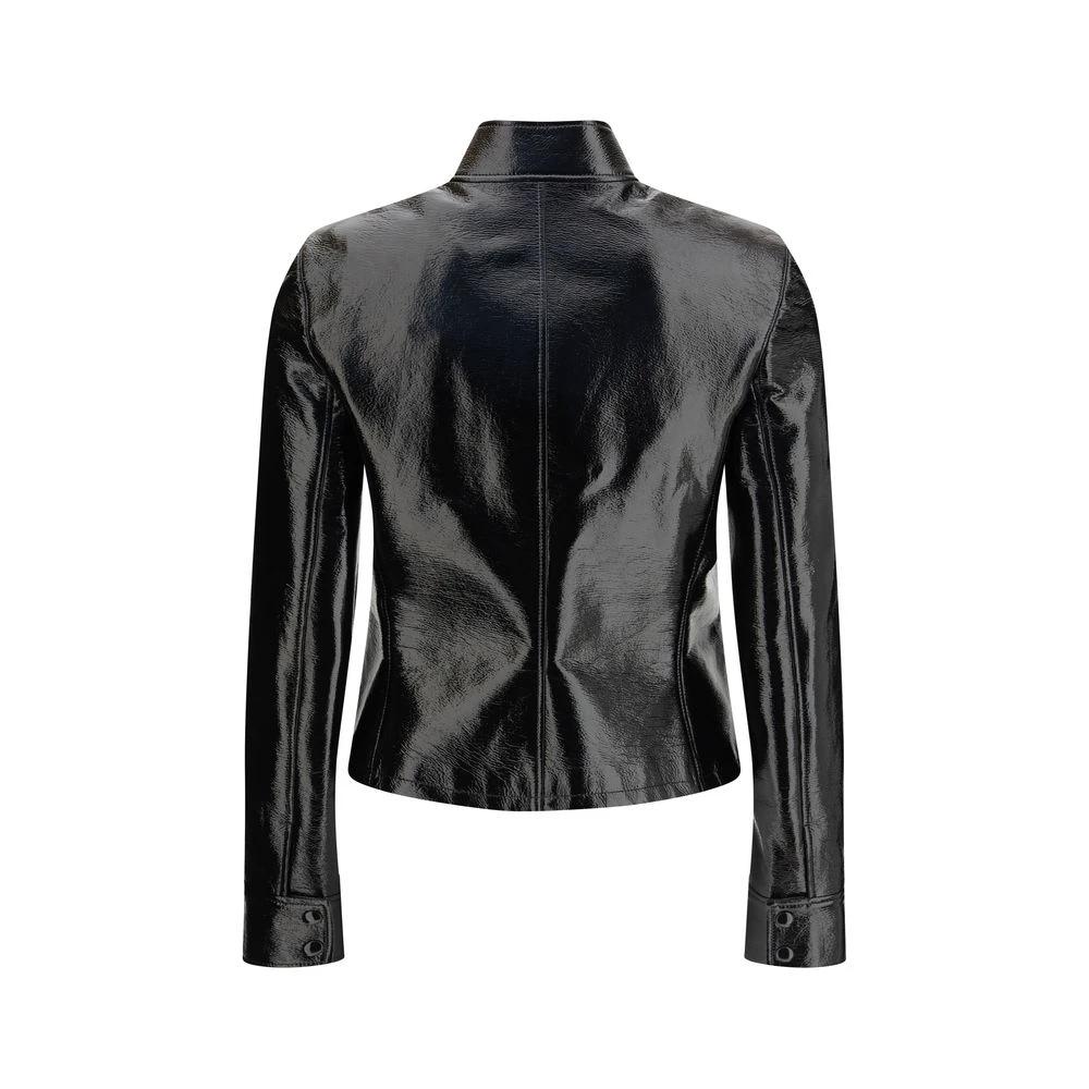 Courrèges Black Cotton Full-Length Jacket by Courrèges
