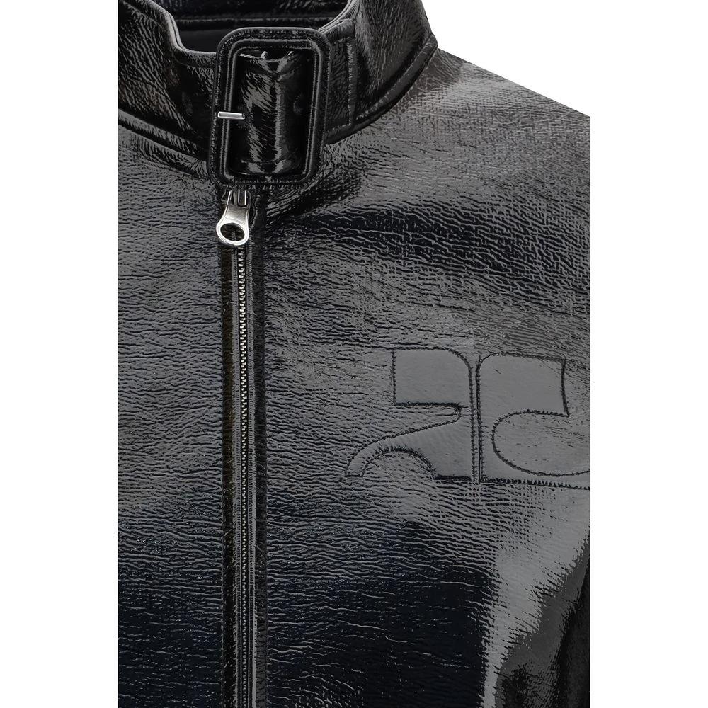 Courrèges Black Cotton Full-Length Jacket by Courrèges