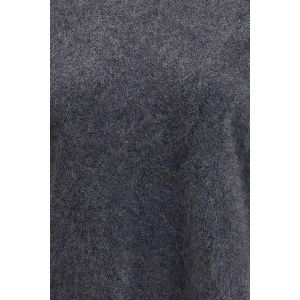Lisa Yang Grey Cashmere Short Sleeve Sweater