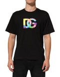Dolce & Gabbana Black Logo Print Cotton Crew Neck T-shirt by Dolce & Gabbana