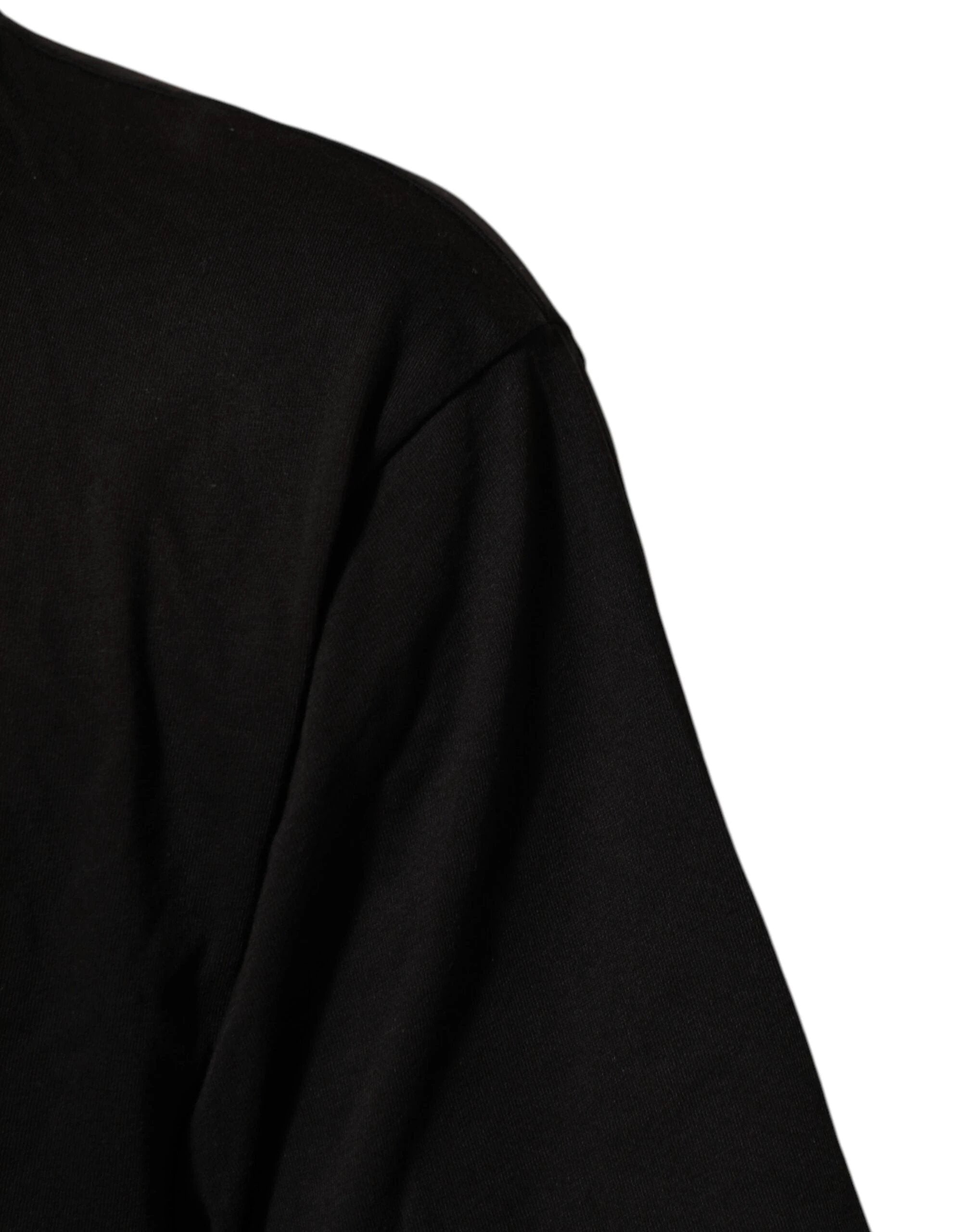 Dolce & Gabbana Black Logo Print Cotton Crew Neck T-shirt by Dolce & Gabbana