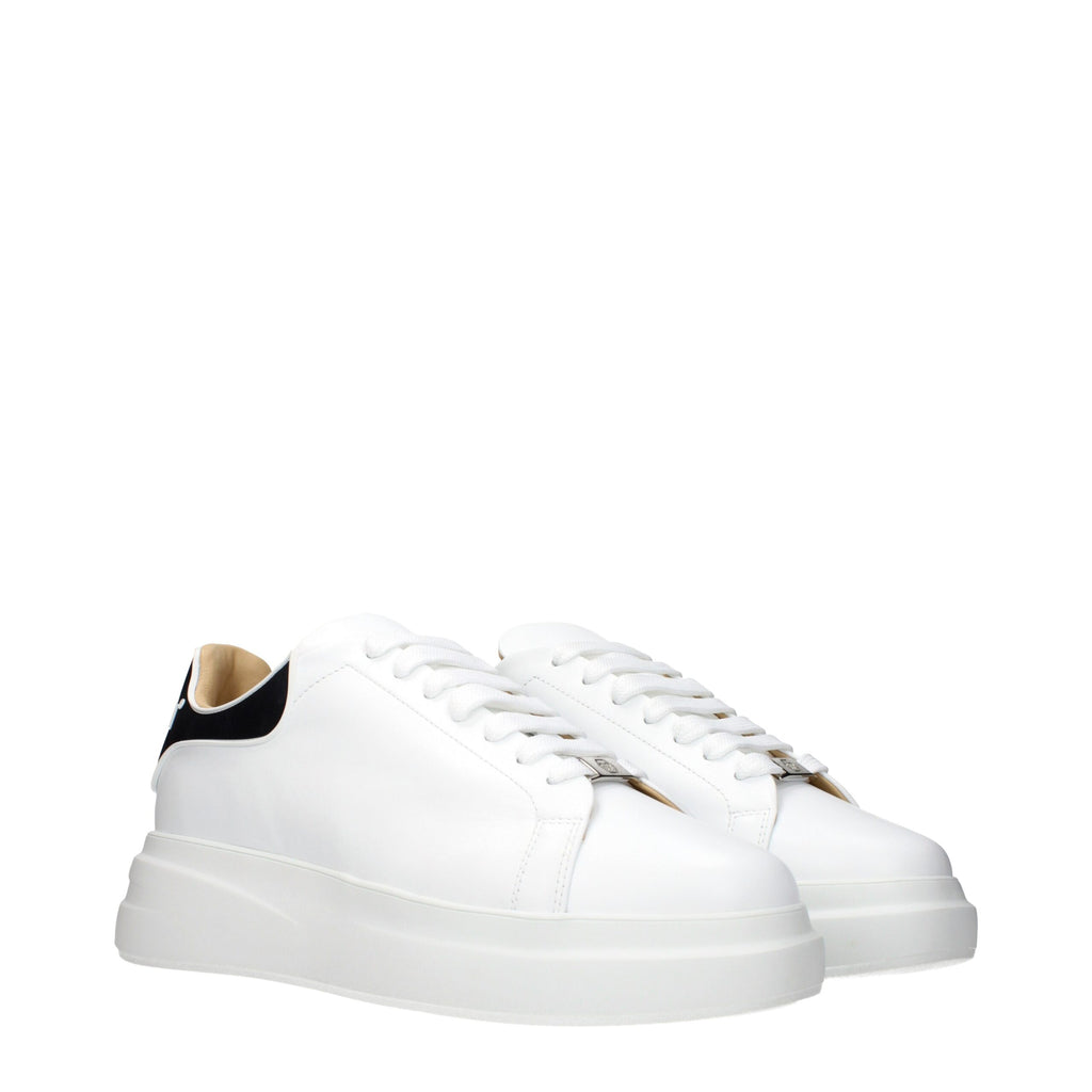 Baskets basses en cuir blanc Philipp Plein