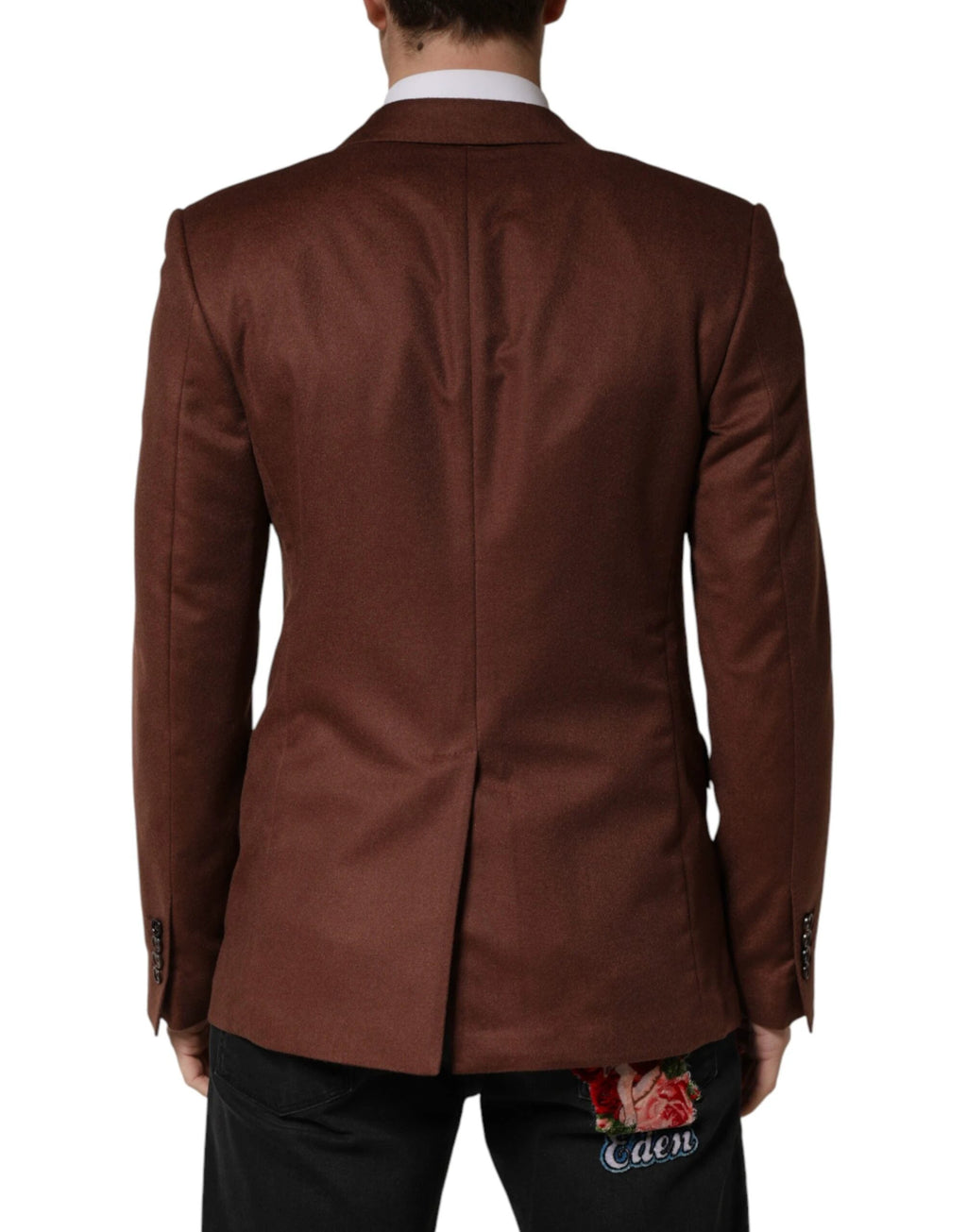 Dolce & Gabbana Brown Cashmere Single Breasted Jacket Blazer by Dolce & Gabbana