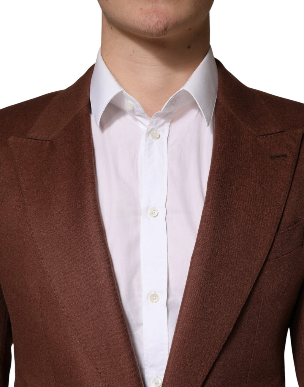 Dolce & Gabbana Brown Cashmere Single Breasted Jacket Blazer by Dolce & Gabbana