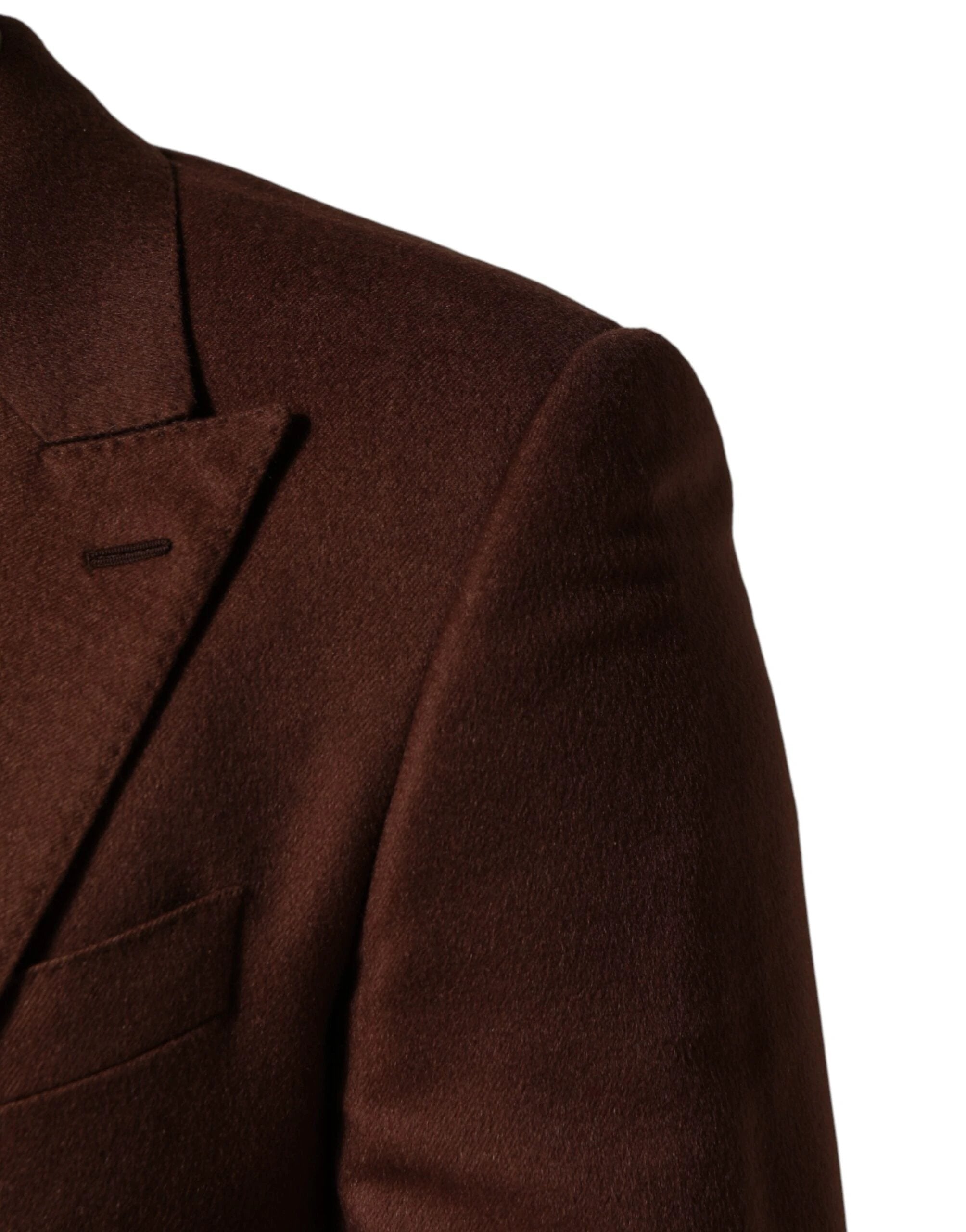 Dolce & Gabbana Brown Cashmere Single Breasted Jacket Blazer by Dolce & Gabbana