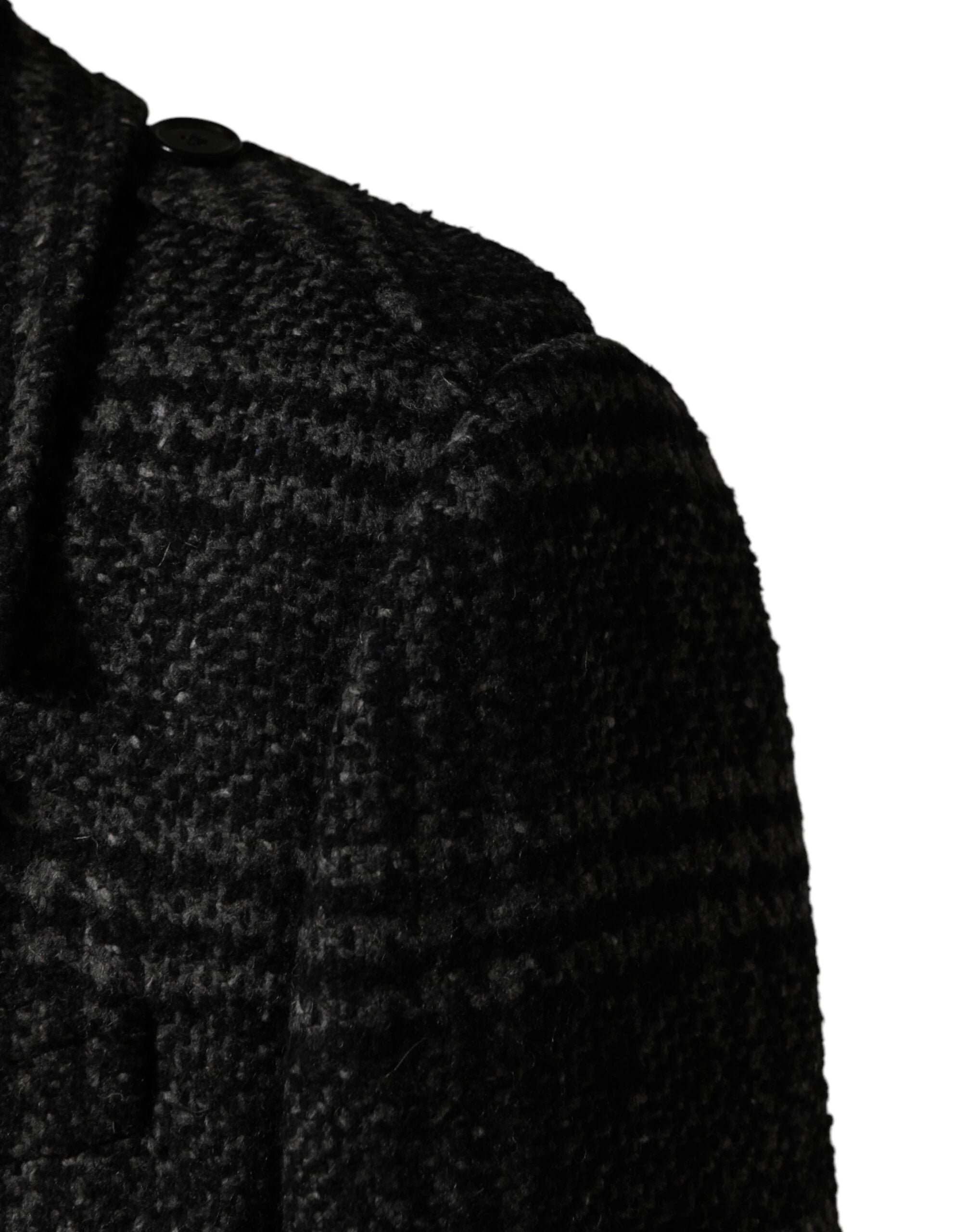Dolce & Gabbana Grey Double Breasted Plaid Wool Coat Jacket by Dolce & Gabbana