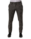 Dolce & Gabbana Brown Wool Plaid Skinny Dress Trouser Pants by Dolce & Gabbana