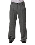 Dolce & Gabbana Gray Houndstooth Straight Dress Trouser Pants by Dolce & Gabbana