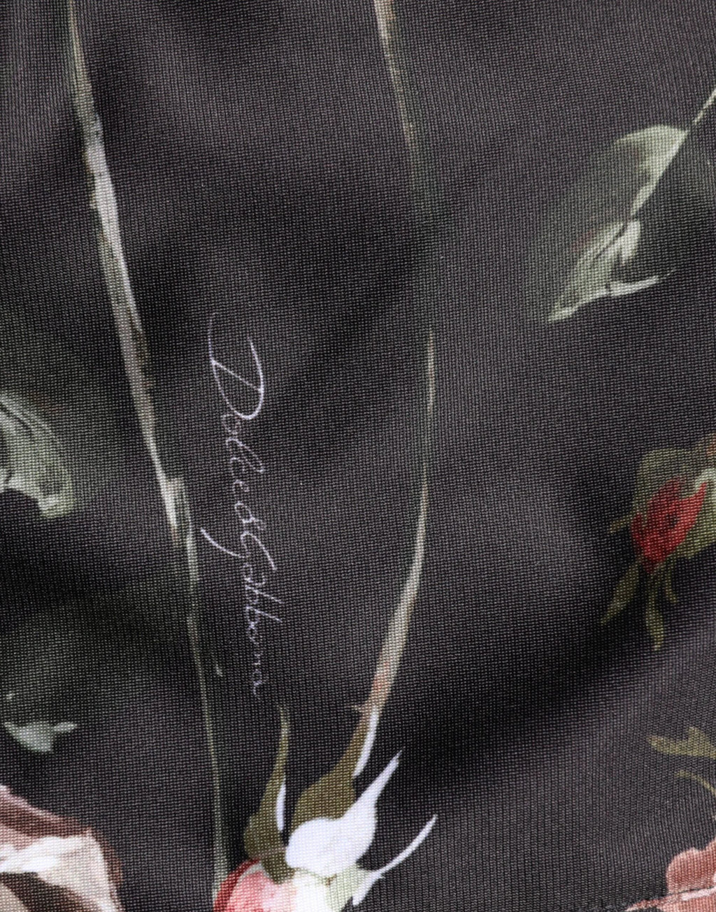 Dolce & Gabbana Black Floral Straight-Leg Chino Trouser Pants by Dolce & Gabbana
