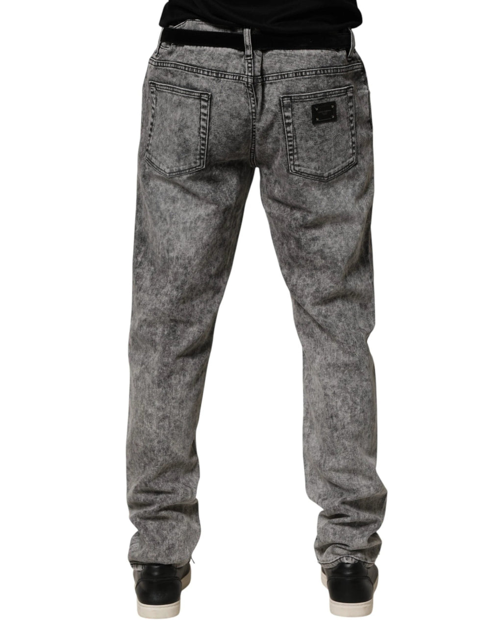 Dolce & Gabbana Gray Cotton Straight Leg Denim Trouser Jeans by Dolce & Gabbana