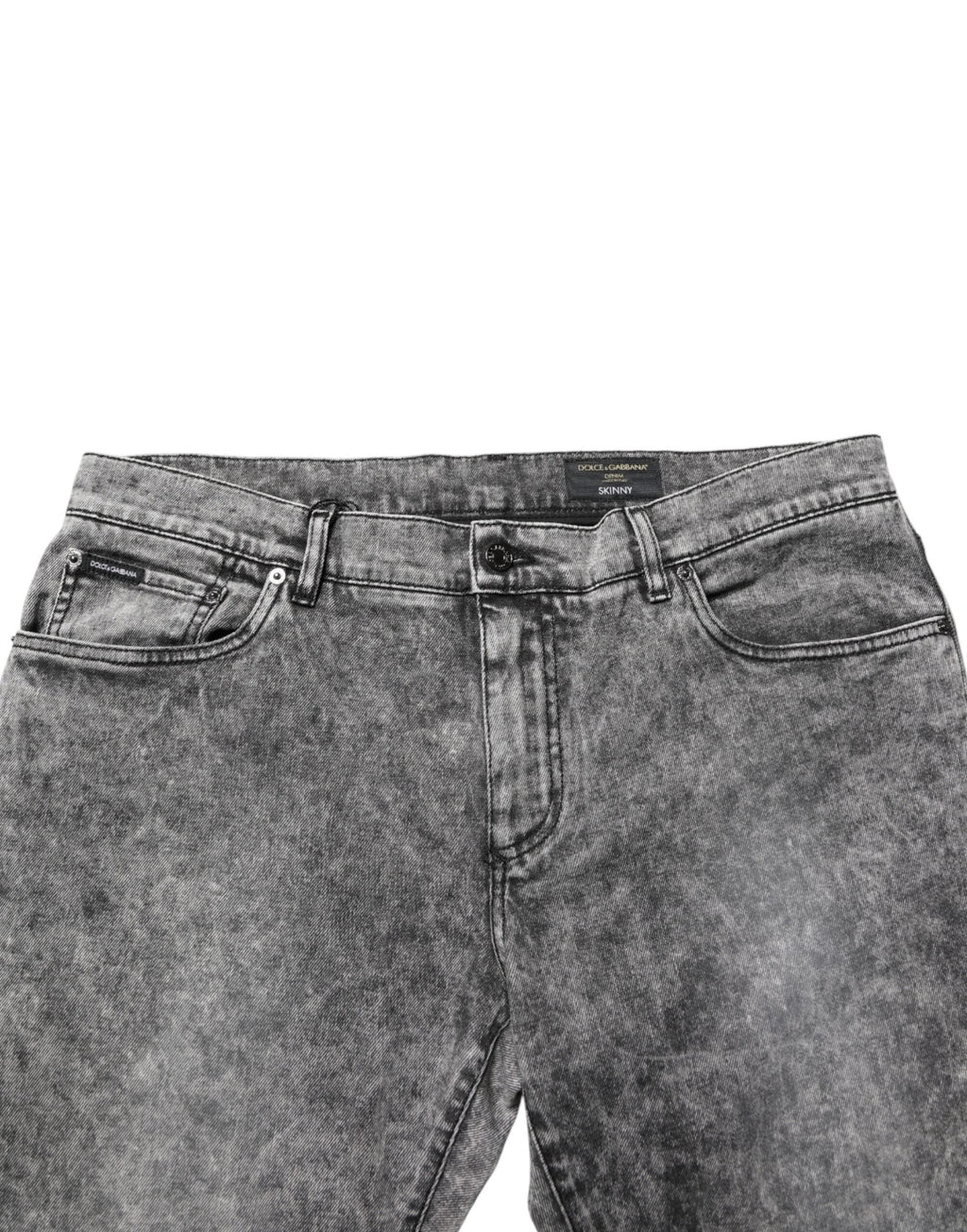 Dolce & Gabbana Gray Cotton Straight Leg Denim Trouser Jeans by Dolce & Gabbana