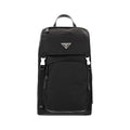 Men’s Black Re-Nylon Backpack – Prada Logo Drawstring Designer Backpack