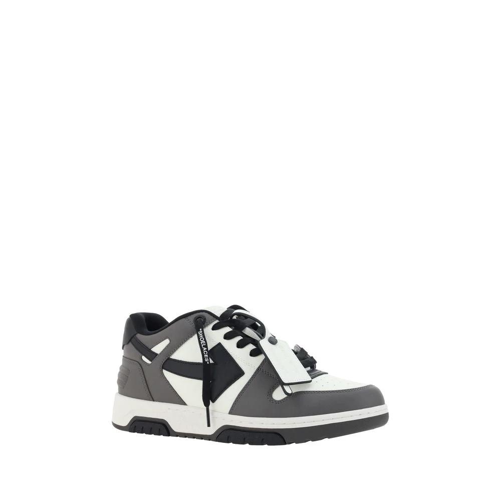 Baskets basses Bos Taurus en cuir de veau gris Off-White