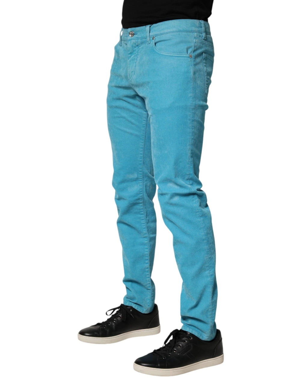 Dolce & Gabbana Blue Cotton Skinny Men Denim Trouser Jeans by Dolce & Gabbana