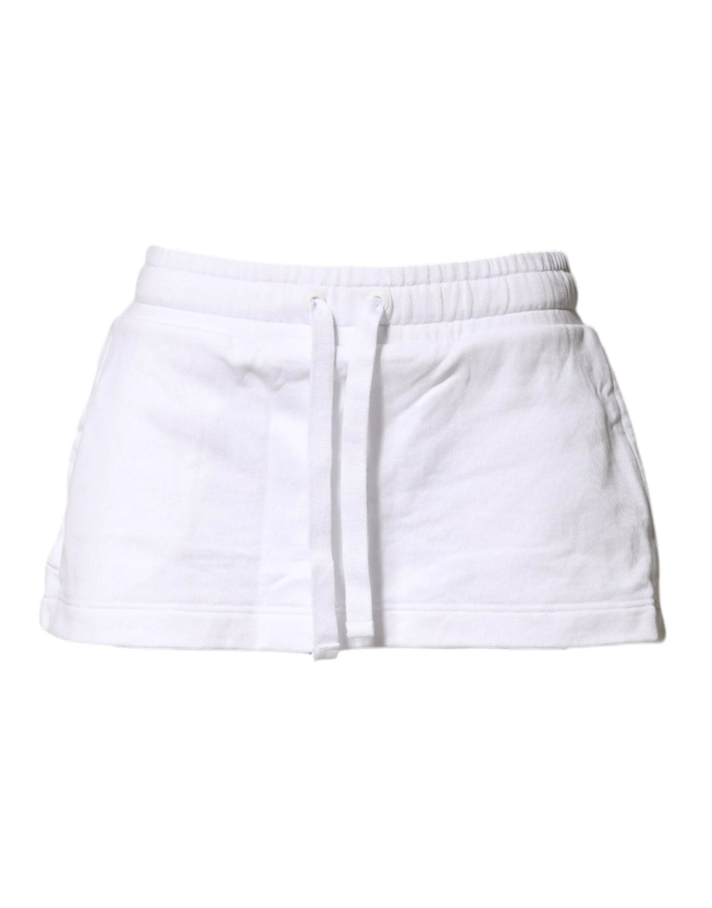 Dolce & Gabbana White Cotton Blend Mid Waist A-line Mini Skirt by Dolce & Gabbana