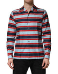 Dolce & Gabbana Multicolor Stripes Cotton Men Button Down Shirt by Dolce & Gabbana