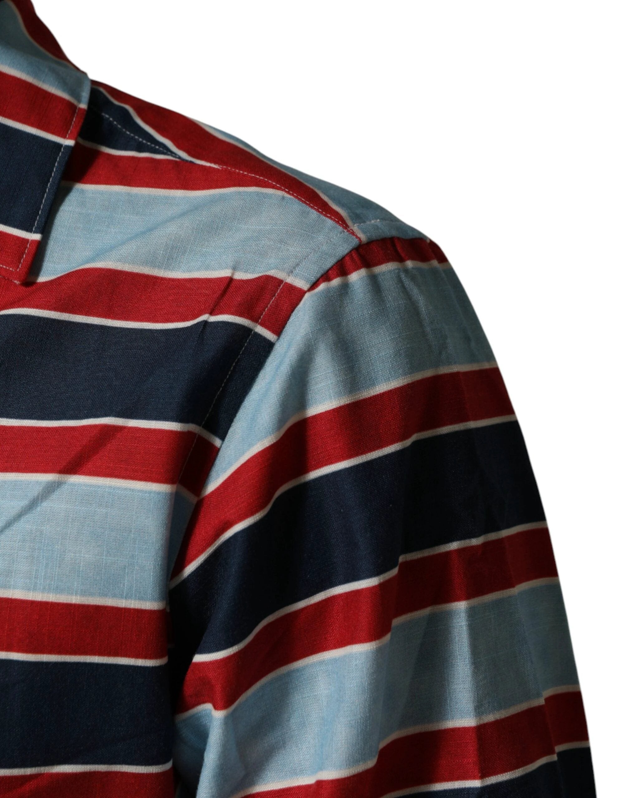 Dolce & Gabbana Multicolor Stripes Cotton Men Button Down Shirt by Dolce & Gabbana