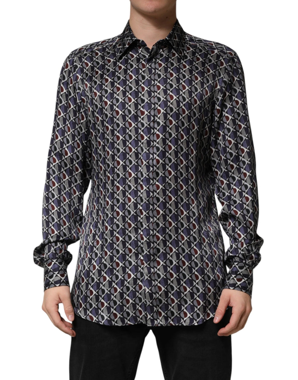 Dolce & Gabbana Multicolor Patterned Collared GOLD Men Dress Shirt by Dolce & Gabbana