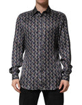 Dolce & Gabbana Multicolor Patterned Collared GOLD Men Dress Shirt by Dolce & Gabbana
