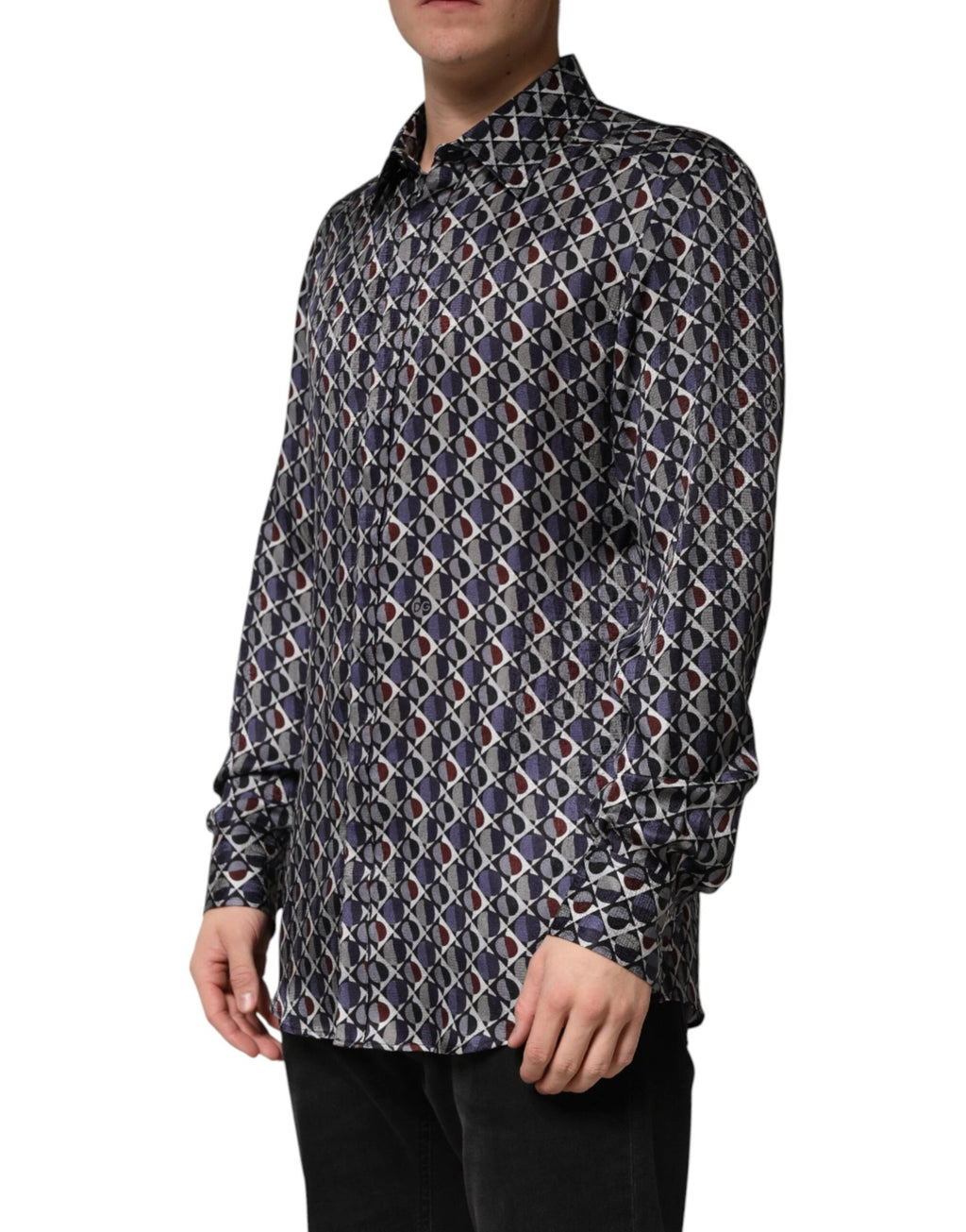 Dolce & Gabbana Multicolor Patterned Collared GOLD Men Dress Shirt by Dolce & Gabbana