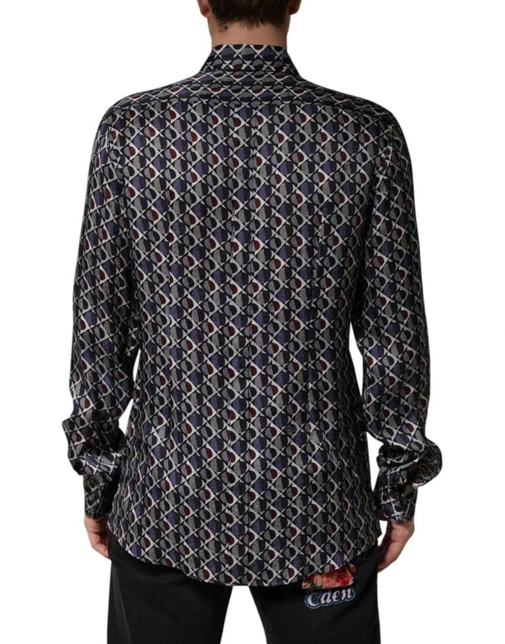 Dolce & Gabbana Multicolor Patterned Collared GOLD Men Dress Shirt by Dolce & Gabbana