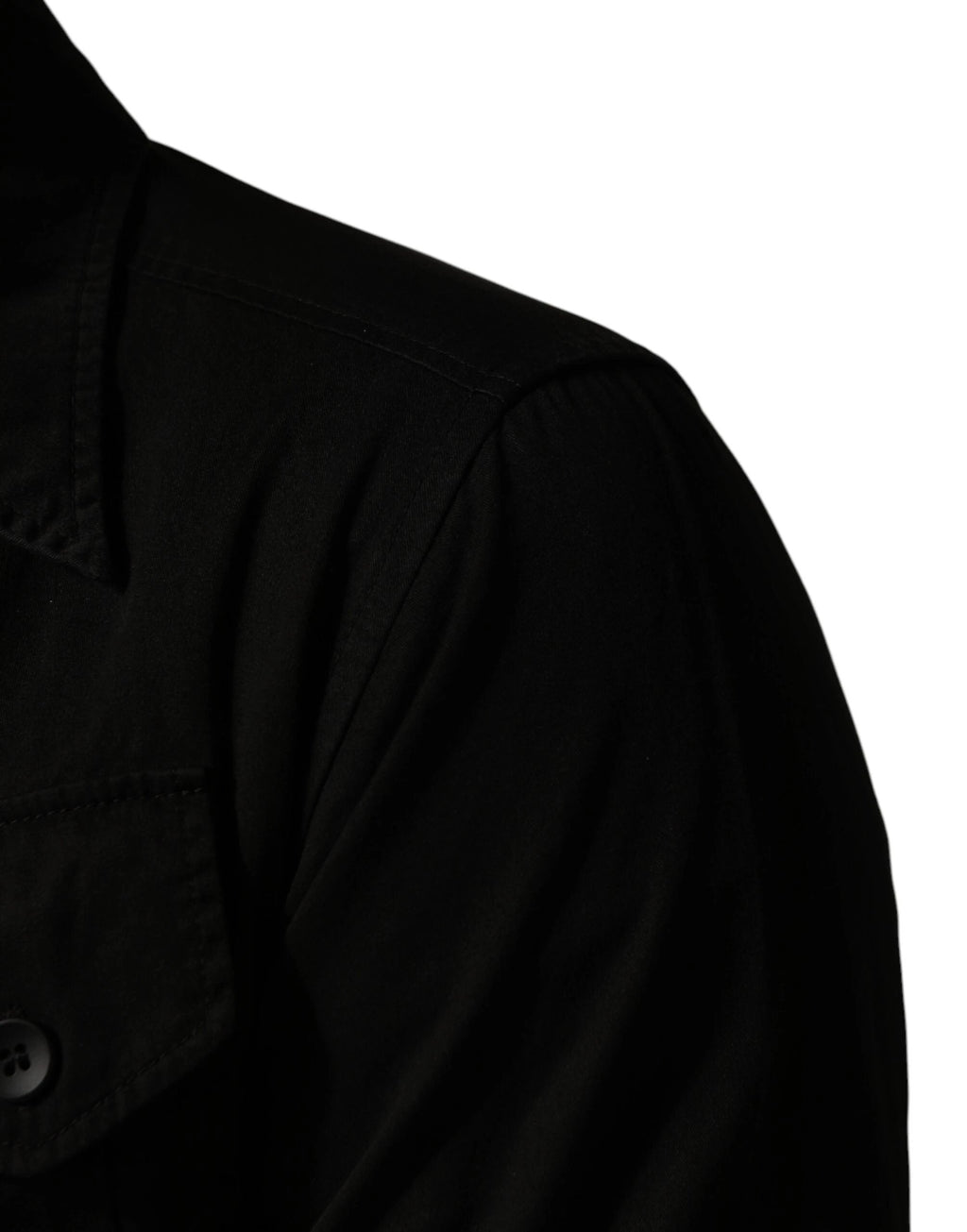 Dolce & Gabbana Black Cotton Collared Men Button Down Shirt by Dolce & Gabbana