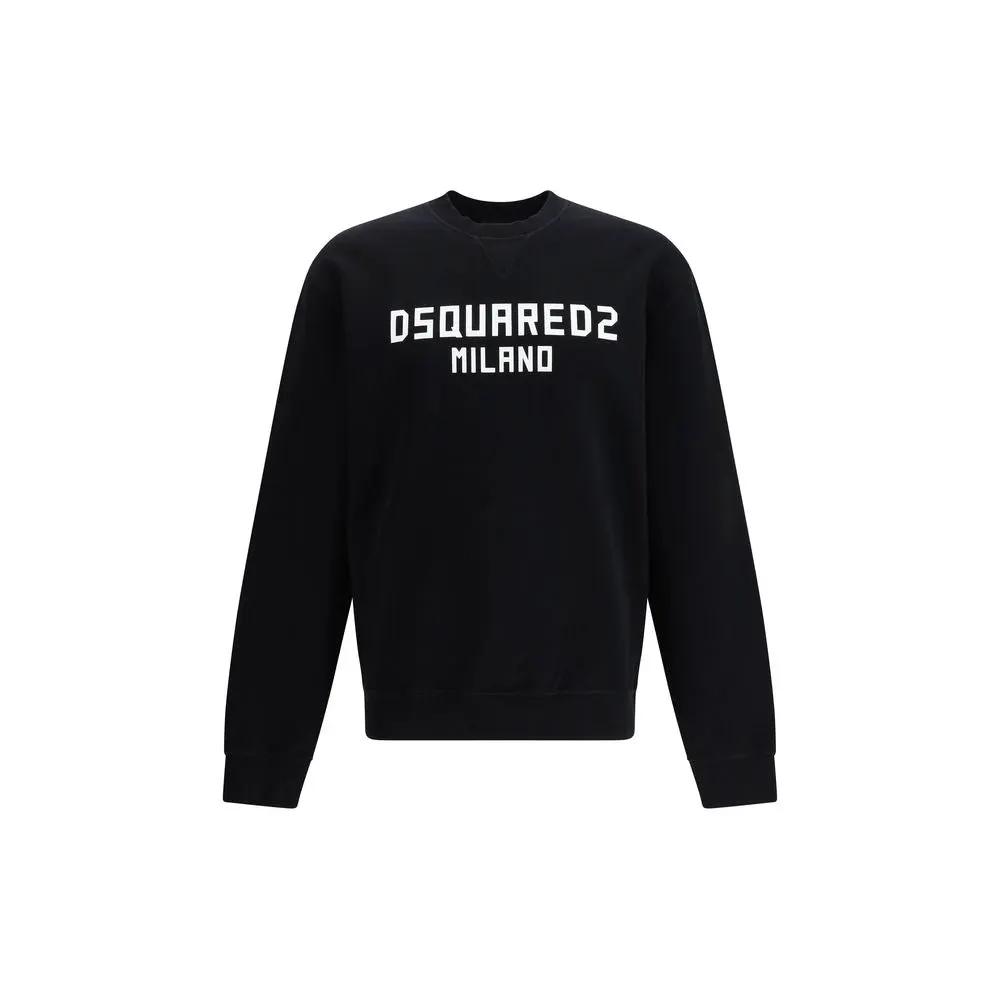 Sweat-shirt en coton noir Dsquared²