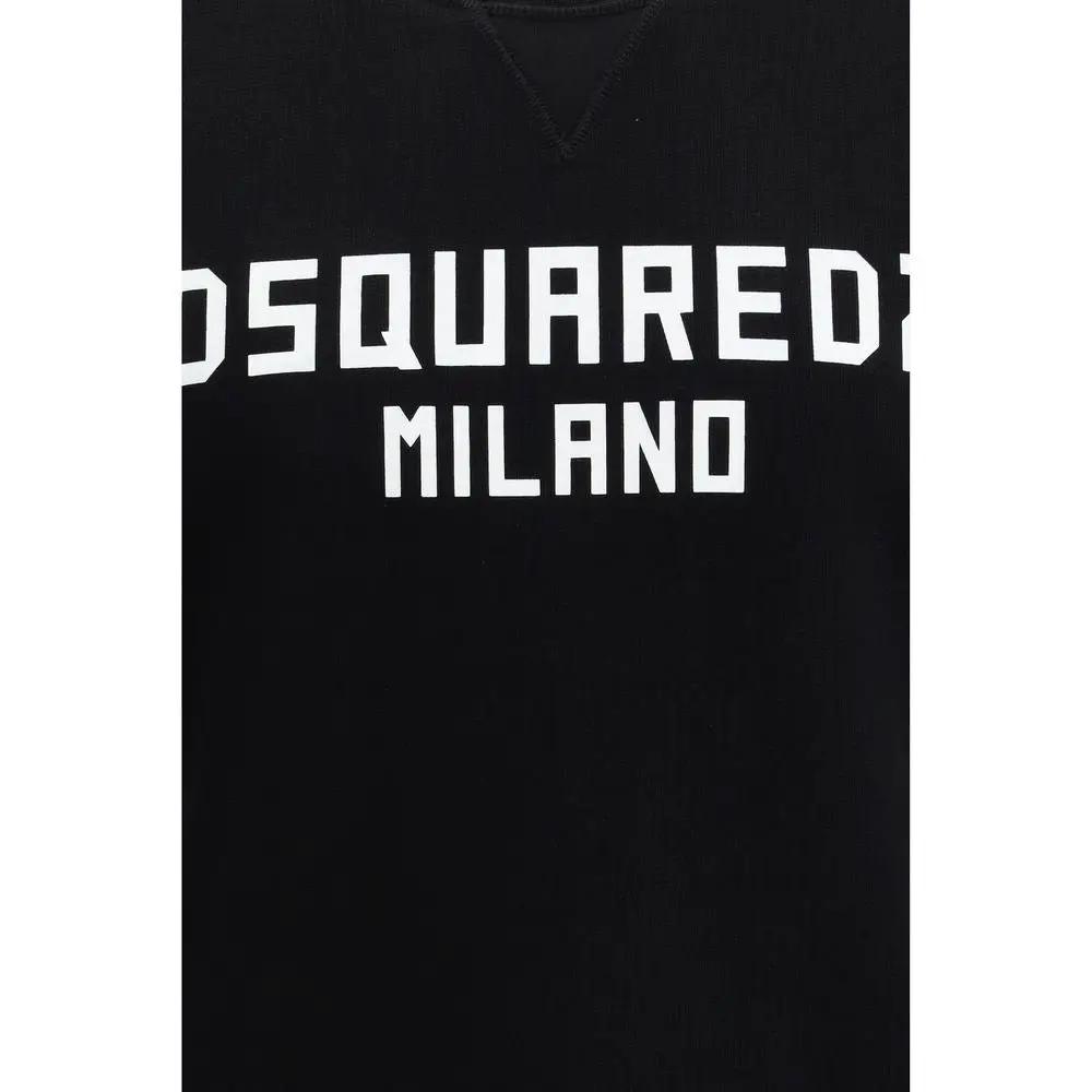 Sweat-shirt en coton noir Dsquared²