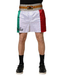 Dolce & Gabbana Multicolor Italia Polyester Bermuda Shorts by Dolce & Gabbana