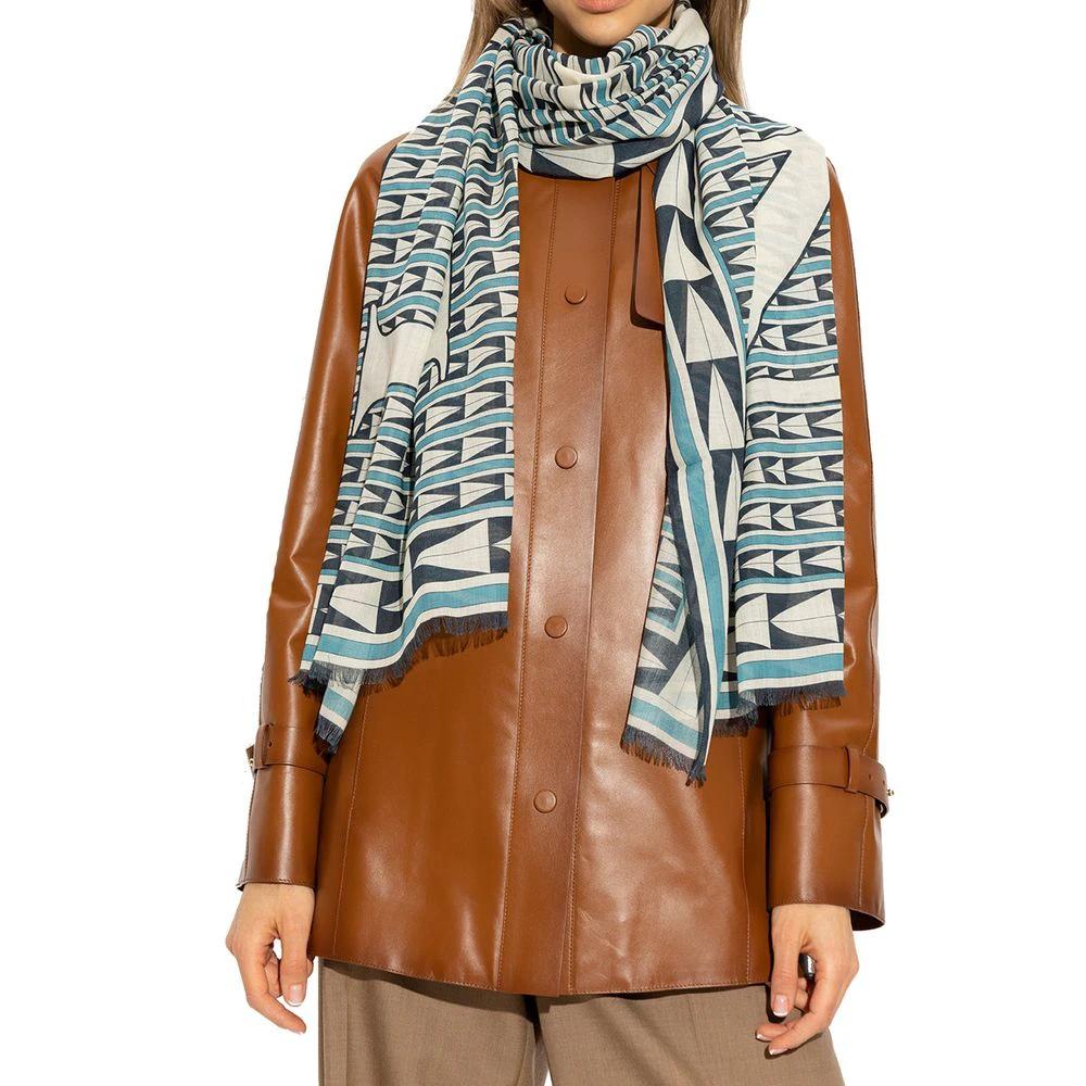 Lanvin Blue Wool Scarf by Lanvin