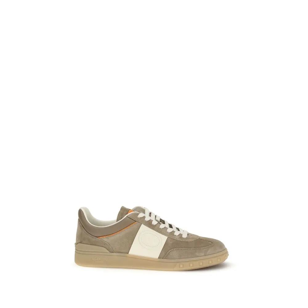 Baskets basses Valentino Garavani Bos Taurus en cuir de veau beige