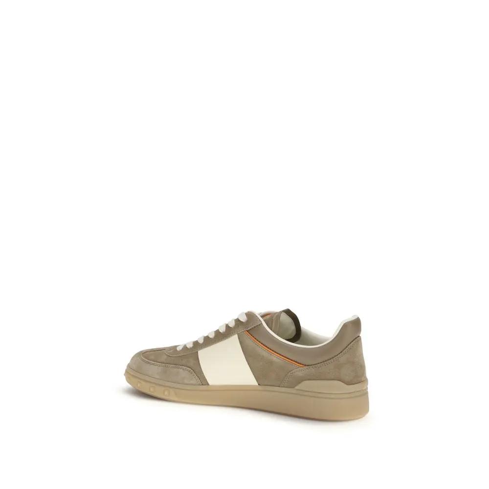 Baskets basses Valentino Garavani Bos Taurus en cuir de veau beige