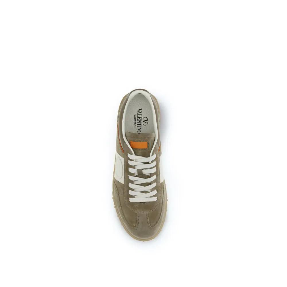 Baskets basses Valentino Garavani Bos Taurus en cuir de veau beige