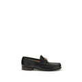 Valentino Garavani Black Calf Leather Bos Taurus Slip-On Loafers by Valentino Garavani