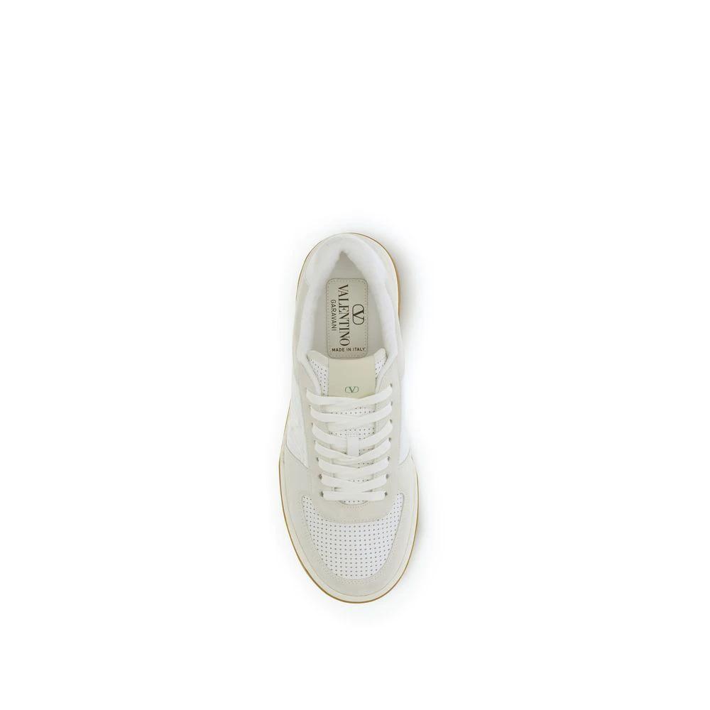 Valentino Garavani White Calf Leather Bos Taurus Athletic Sneakers by Valentino Garavani